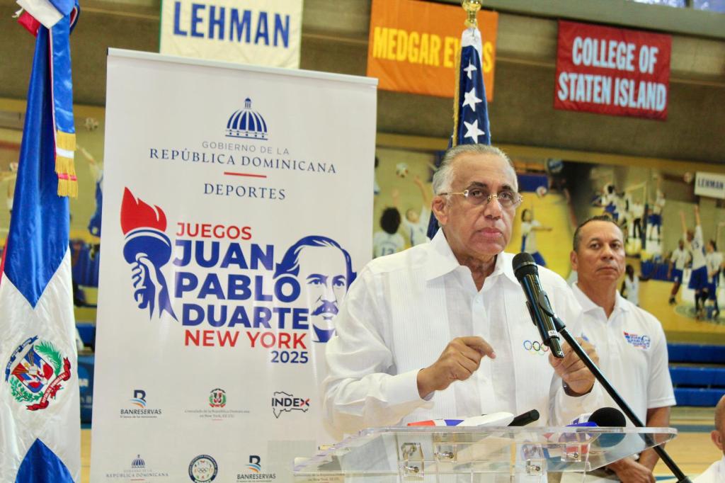 El ministro Kelvin Cruz clausura los Juegos Juan Pablo Duarte NY 2025 con una gala de fiesta y cultura dominicana