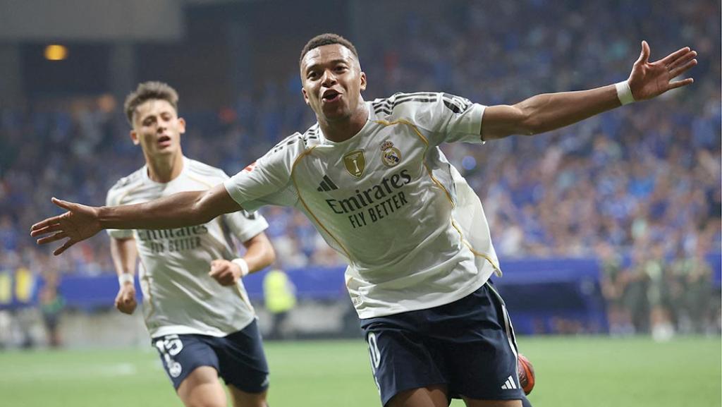 Mbappé brilla con doblete y Real Madrid impone su ley: 3-0 sobre Oviedo